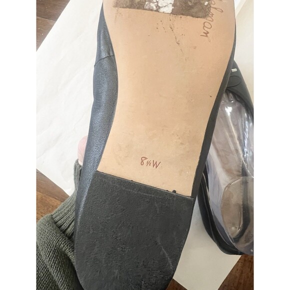 Sam Edelman Felicia black leather ballet flats size 8.5 Wide Comfort 8.5W - Picture 5 of 8